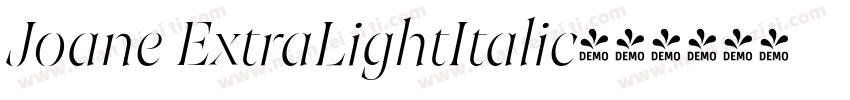 Joane ExtraLightItalic字体转换